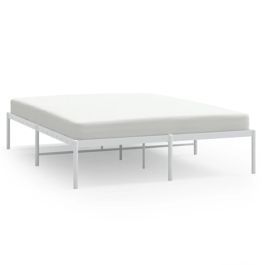 Sengeramme i metall hvit 160x200 cm