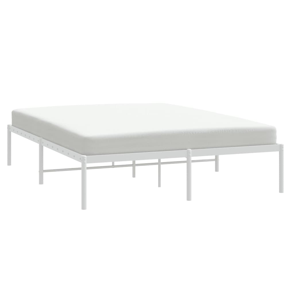 Sengeramme i metall hvit 160x200 cm