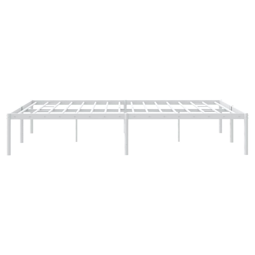 Sengeramme i metall hvit 160x200 cm