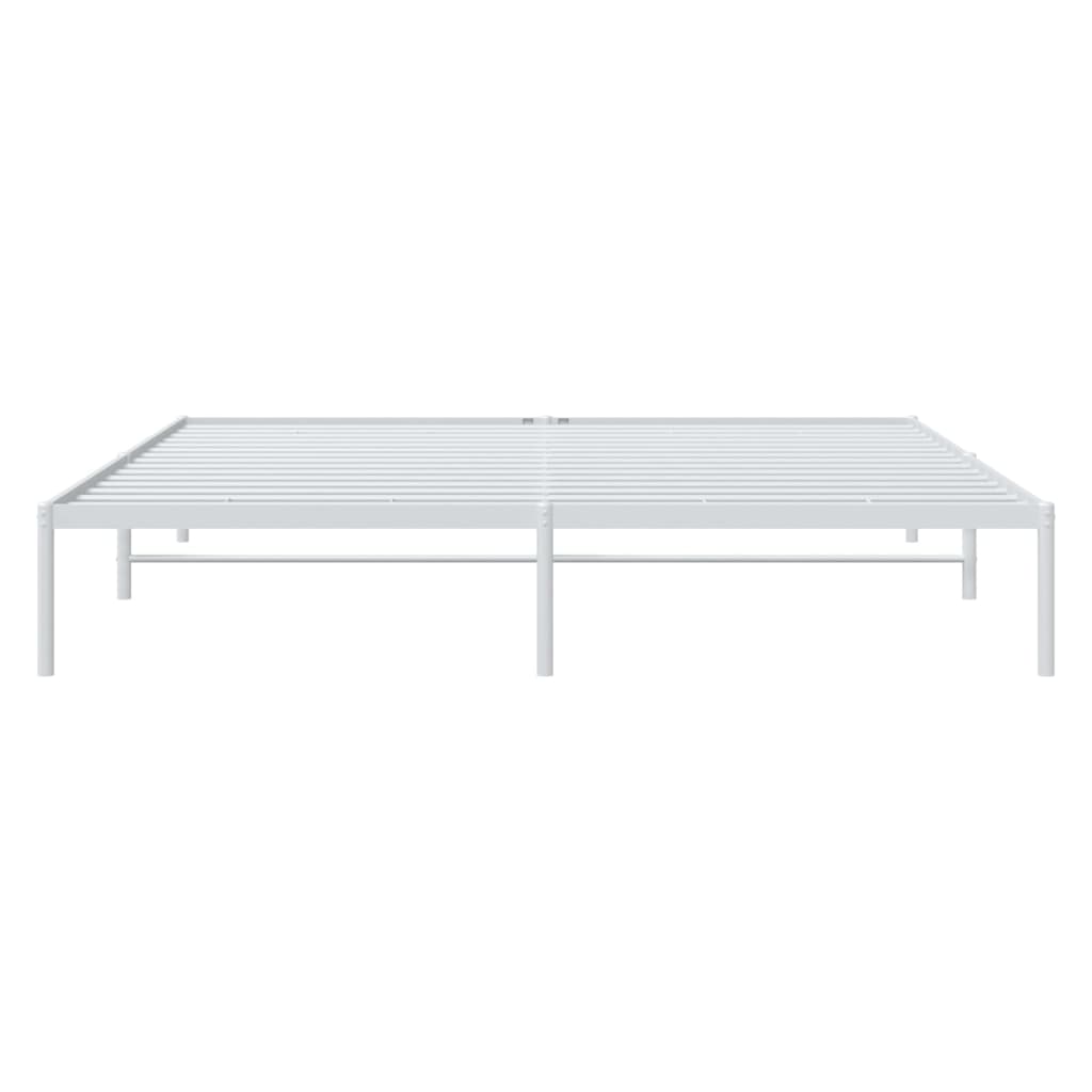 Sengeramme i metall hvit 180x200 cm