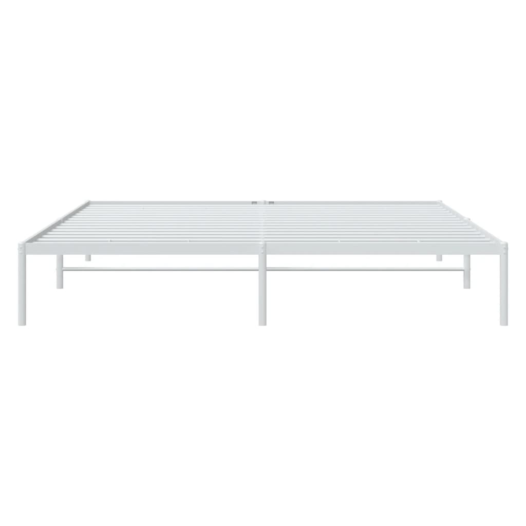 Sengeramme i metall hvit 183x213 cm