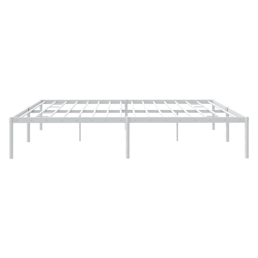 Sengeramme i metall hvit 183x213 cm