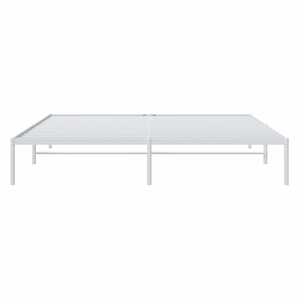 Sengeramme i metall hvit 193x203 cm