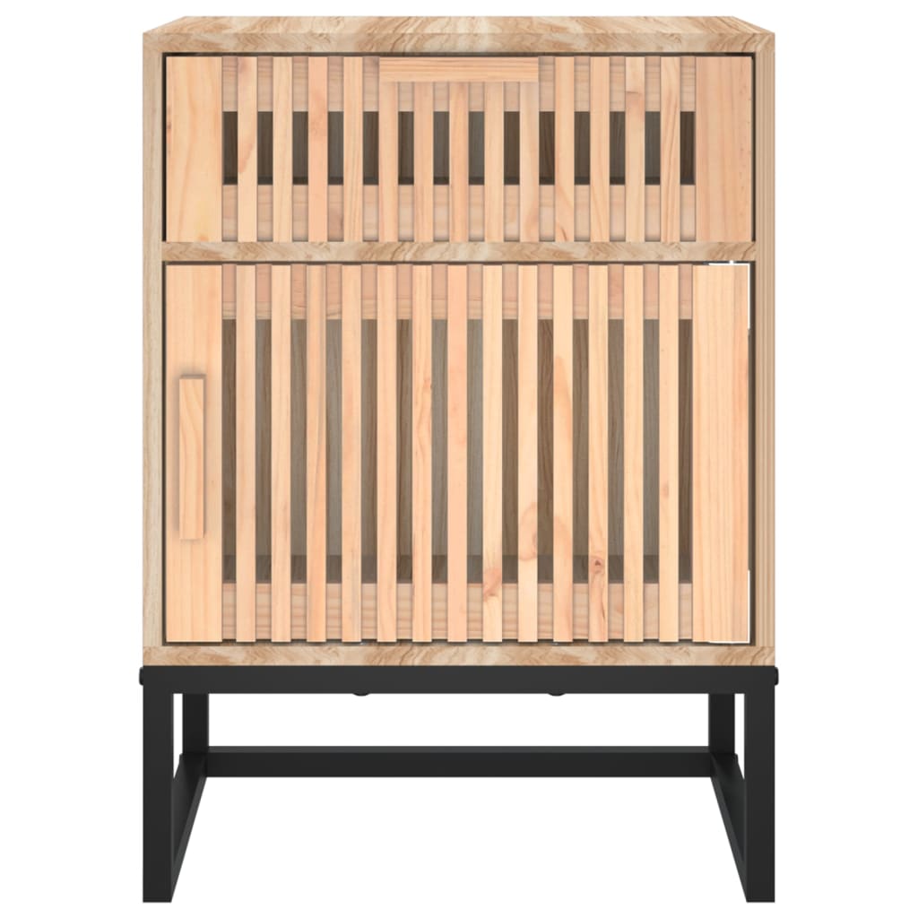 Nattbord 2 stk hvit 40x30x55,5 cm konstruert tre og jern