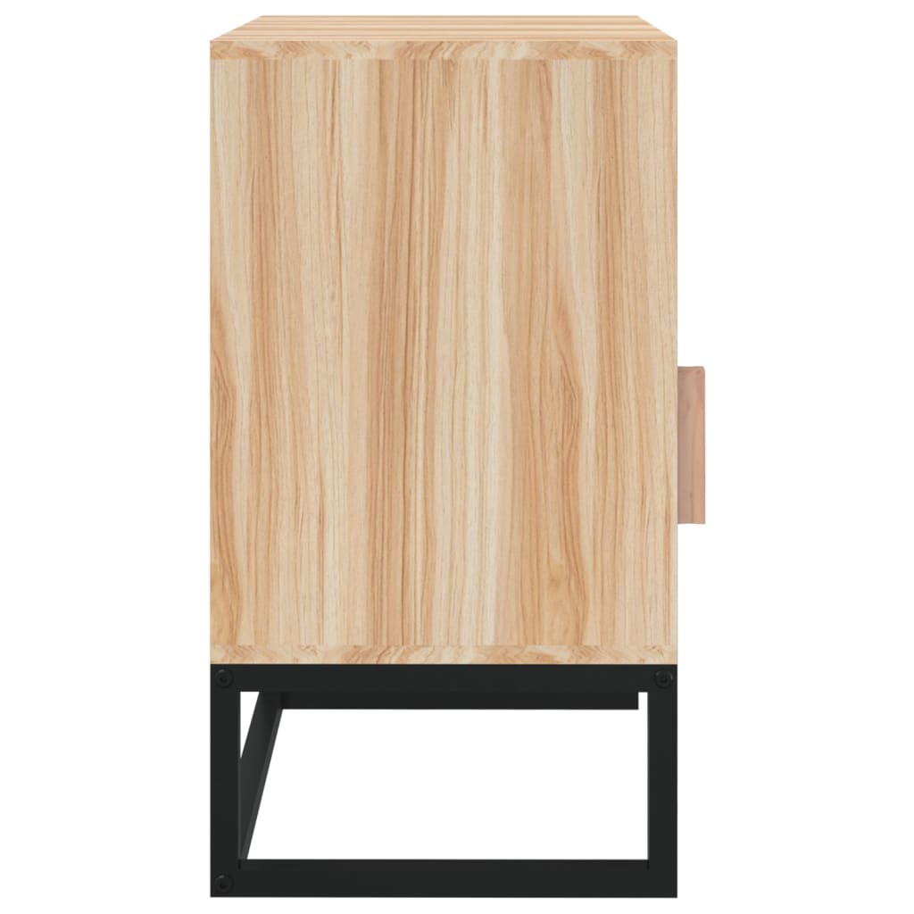 Nattbord 2 stk hvit 40x30x55,5 cm konstruert tre og jern