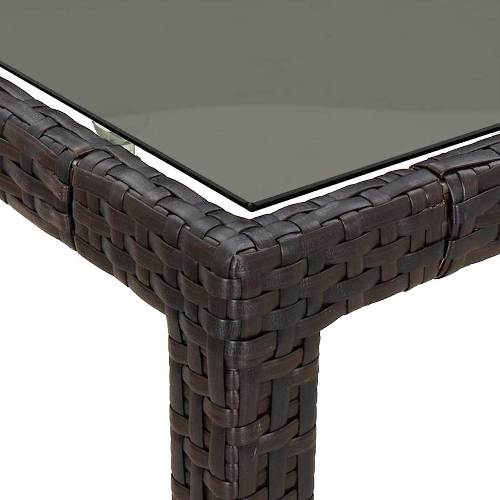 Hage middagbord Brun 90 x 90 x 75 cm Poly rattan