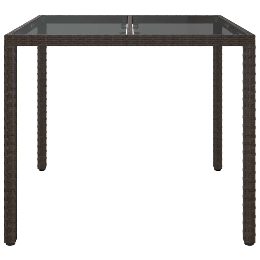 Hage middagbord Brun 90 x 90 x 75 cm Poly rattan