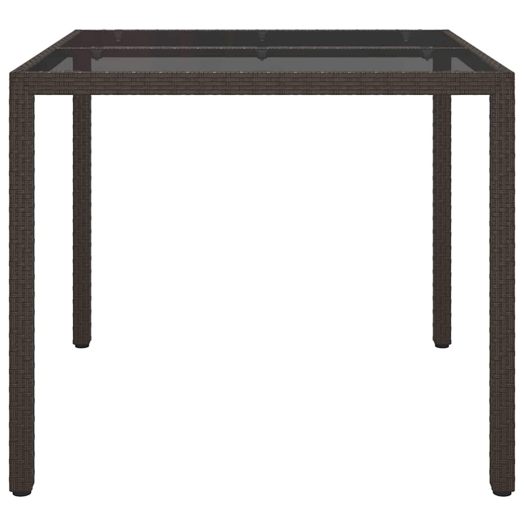 Hage middagbord Brun 90 x 90 x 75 cm Poly rattan
