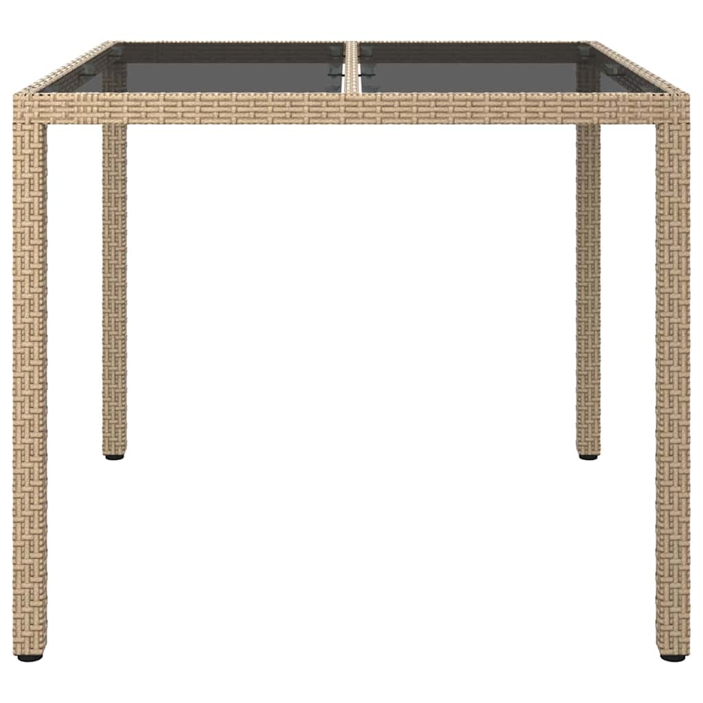 Hage middagbord Beige 90 x 90 x 75 cm Poly rattan