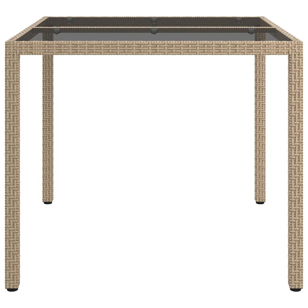 Hage middagbord Beige 90 x 90 x 75 cm Poly rattan