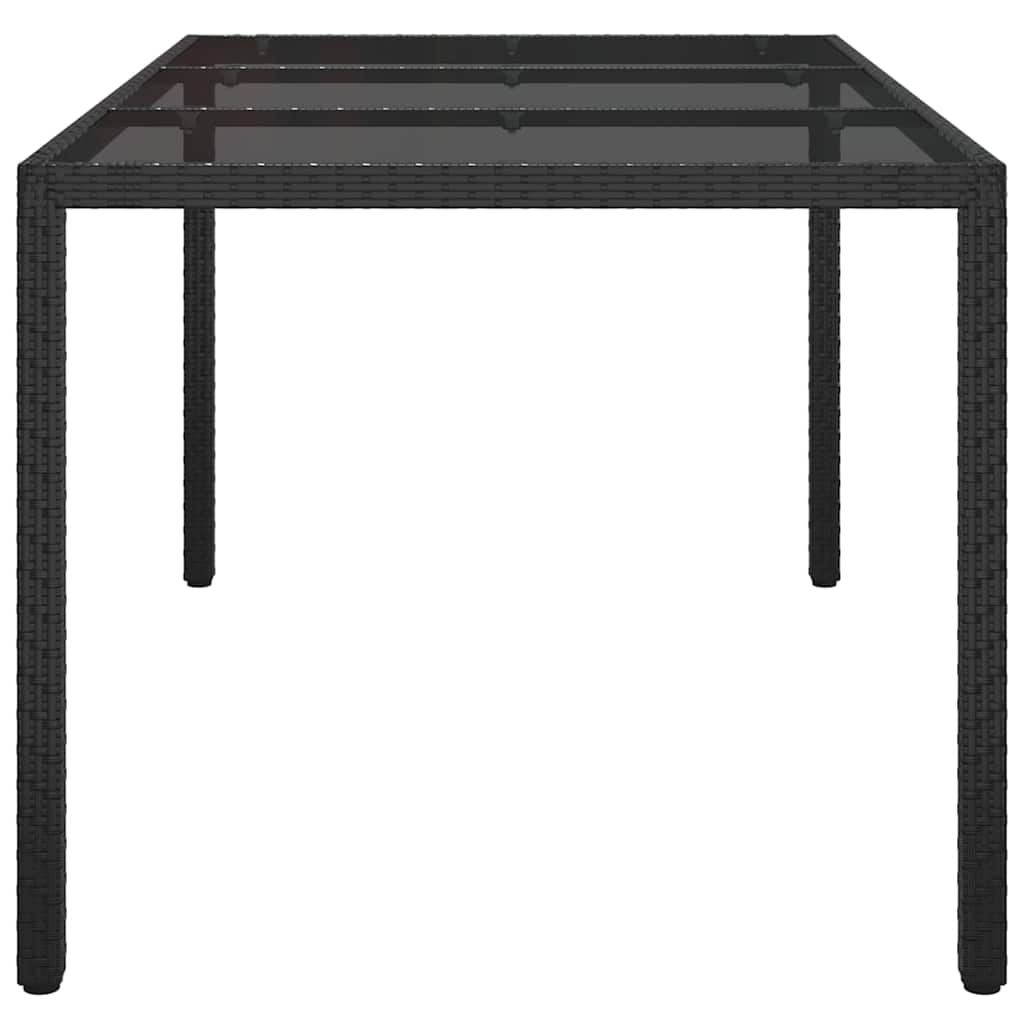 Hage middagbord Svart 150 x 90 x 75 cm Poly rattan