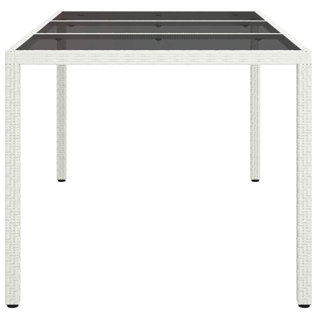 Hage middagbord Hvit 150 x 90 x 75 cm Poly rattan