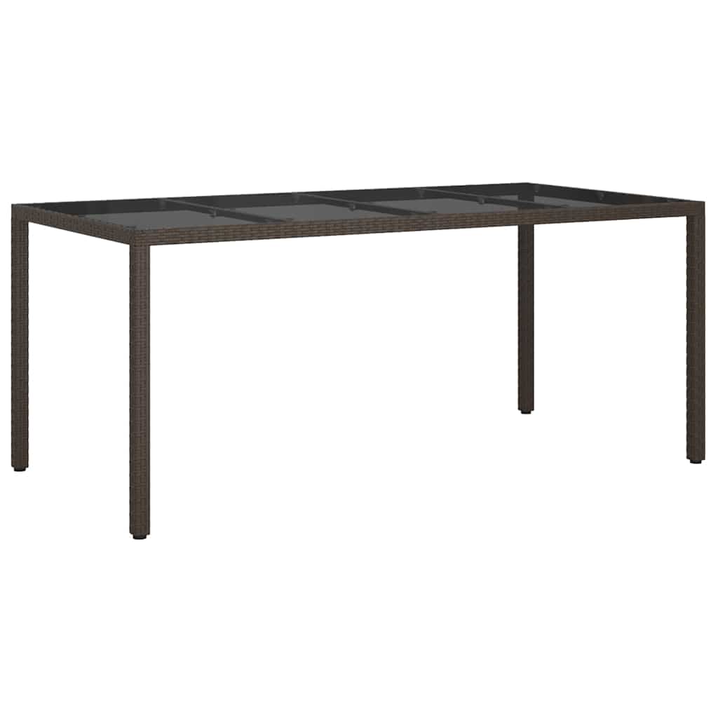 Hage middagbord Brun 190 x 90 x 75 cm Poly rattan