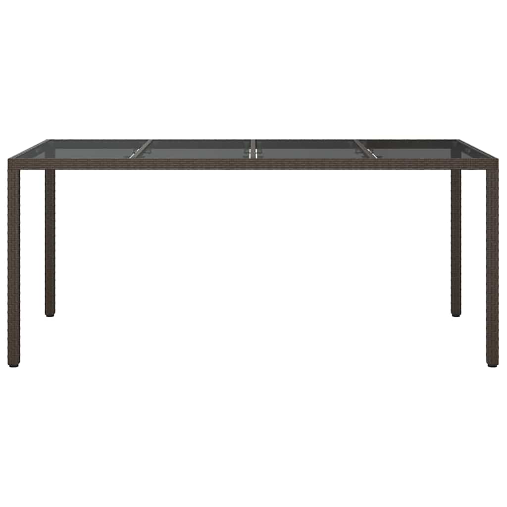 Hage middagbord Brun 190 x 90 x 75 cm Poly rattan