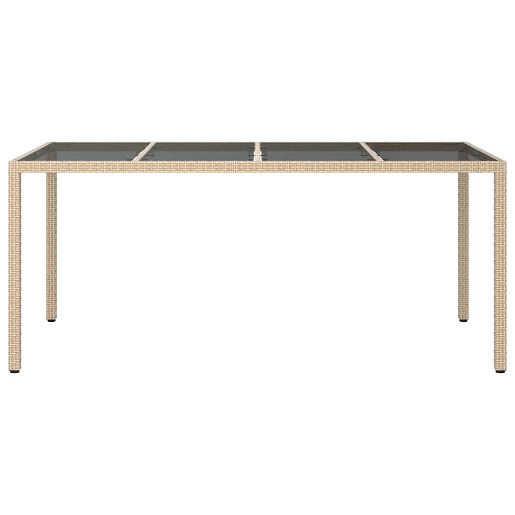Hage middagbord Beige 190 x 90 x 75 cm Poly rattan