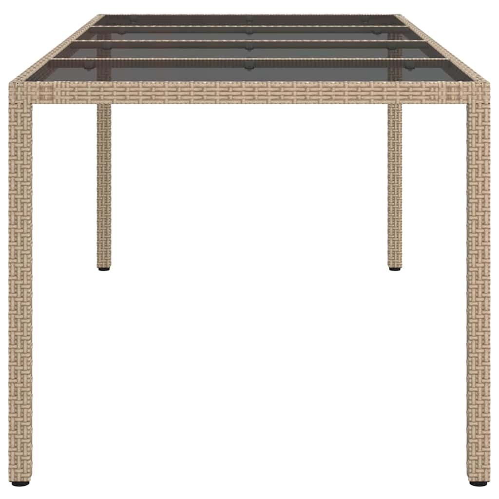 Hage middagbord Beige 190 x 90 x 75 cm Poly rattan