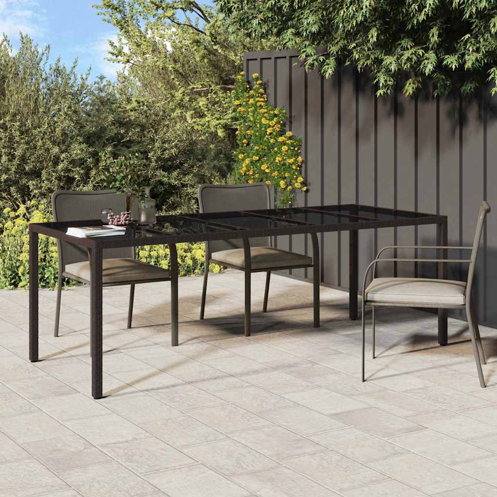 Hage middagbord Brun 250 x 100 x 75 cm Poly rattan