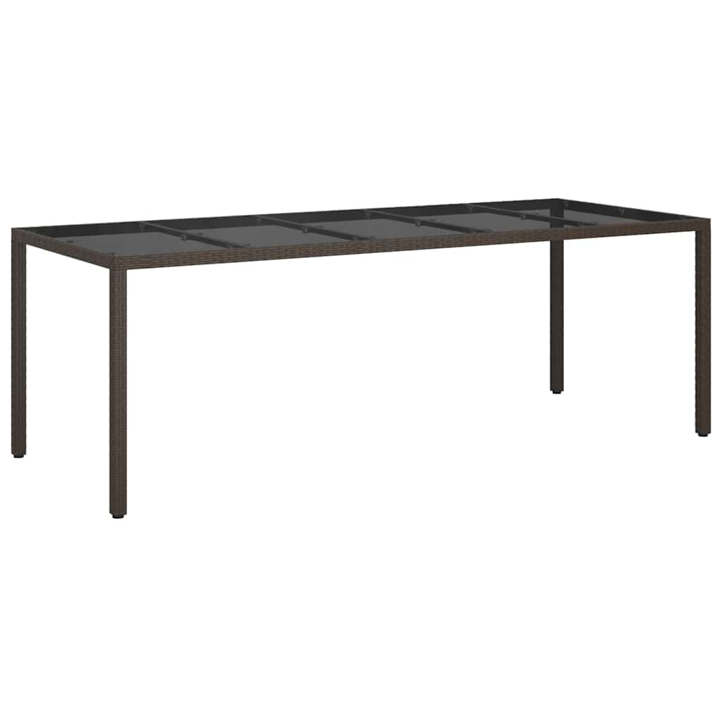 Hage middagbord Brun 250 x 100 x 75 cm Poly rattan