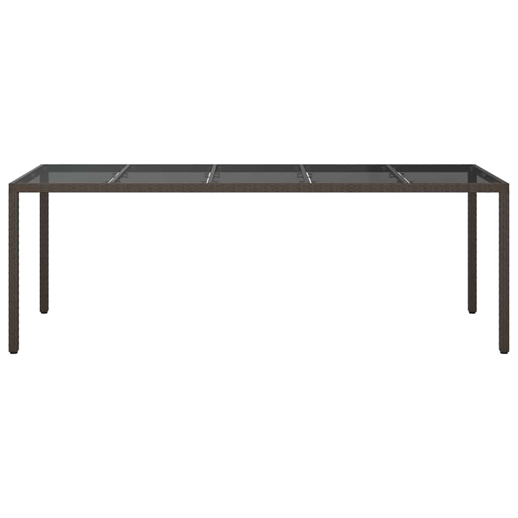Hage middagbord Brun 250 x 100 x 75 cm Poly rattan