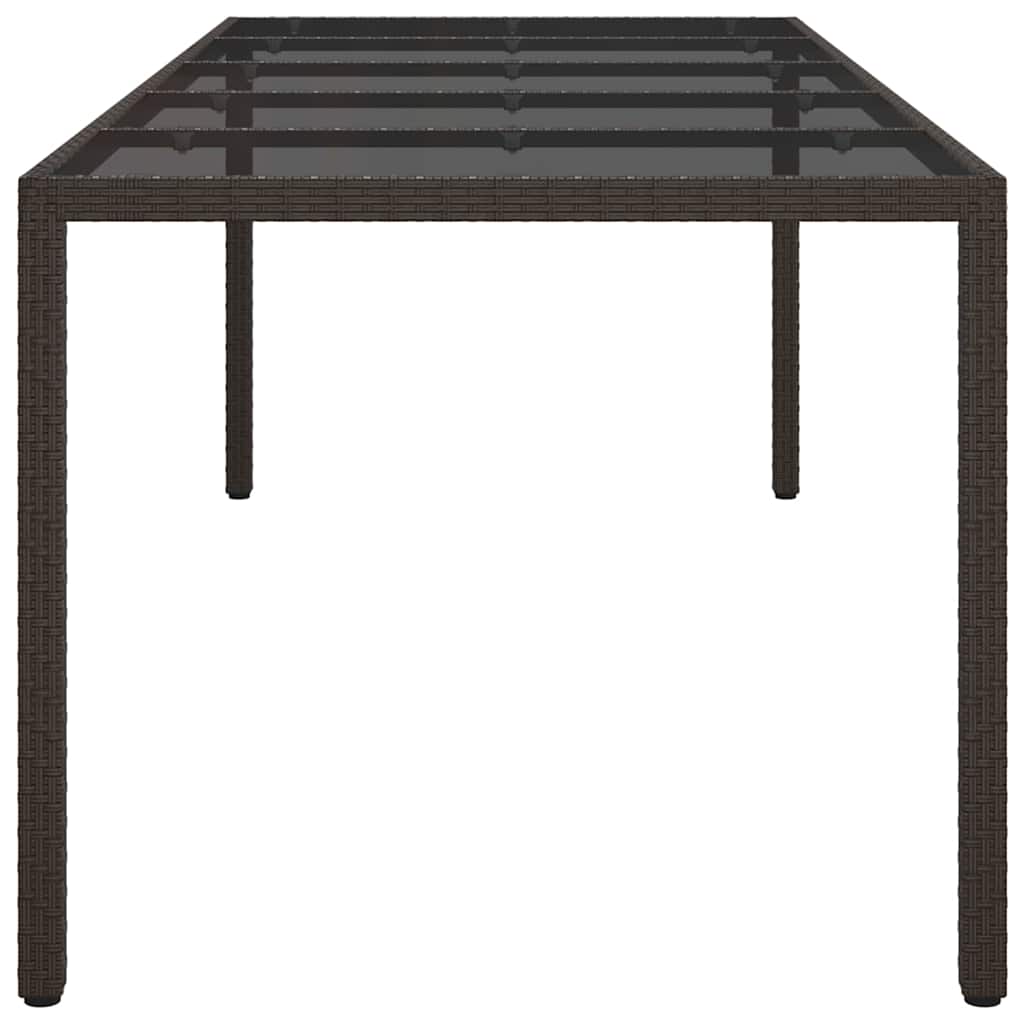 Hage middagbord Brun 250 x 100 x 75 cm Poly rattan