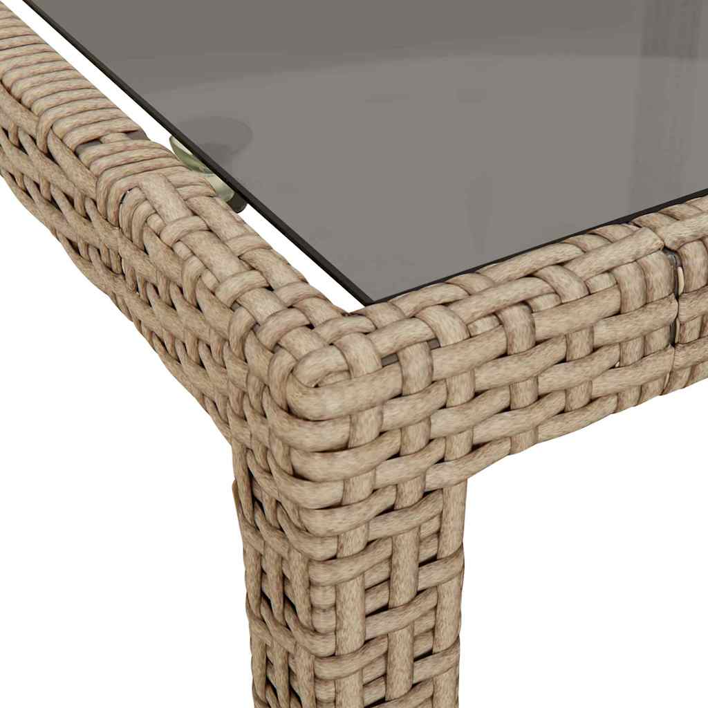 Hage middagbord Beige 250 x 100 x 75 cm Poly rattan