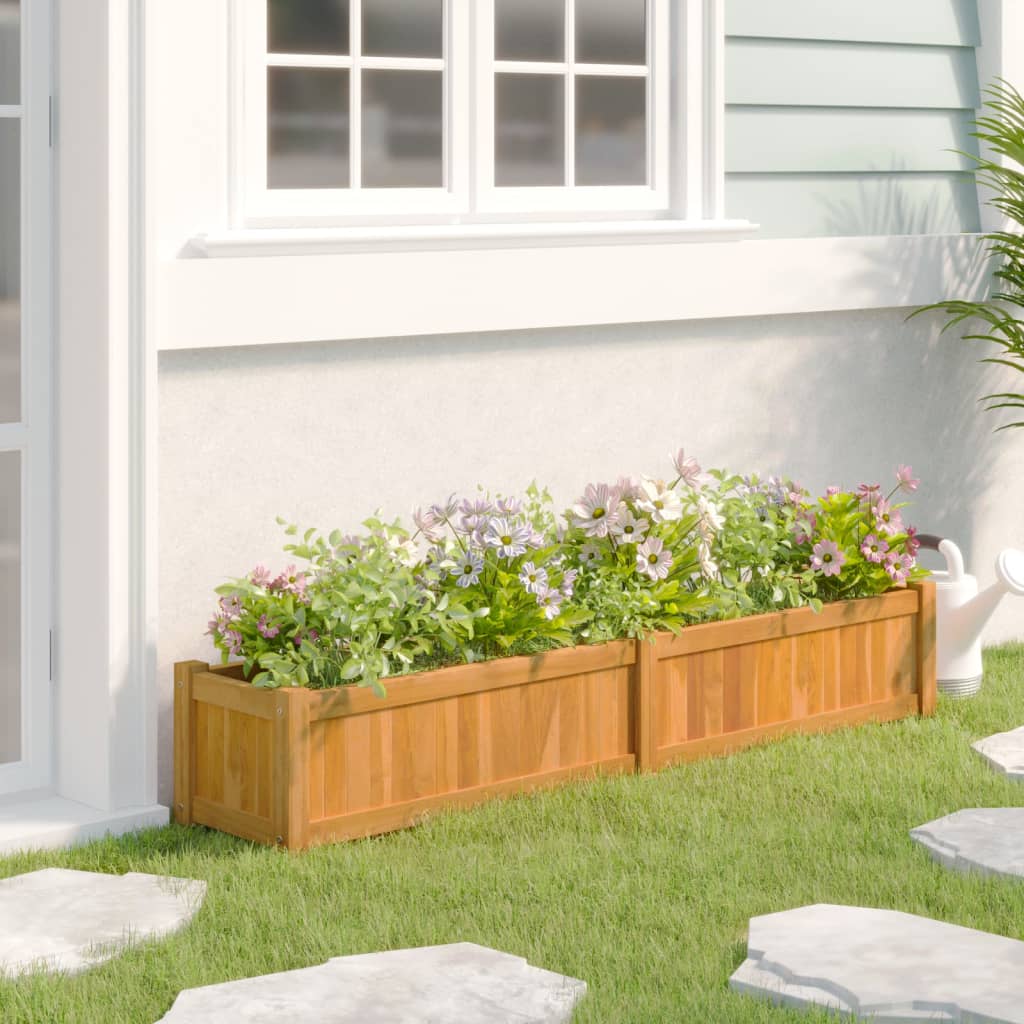 Høybed 150x30x25 cm heltre teak