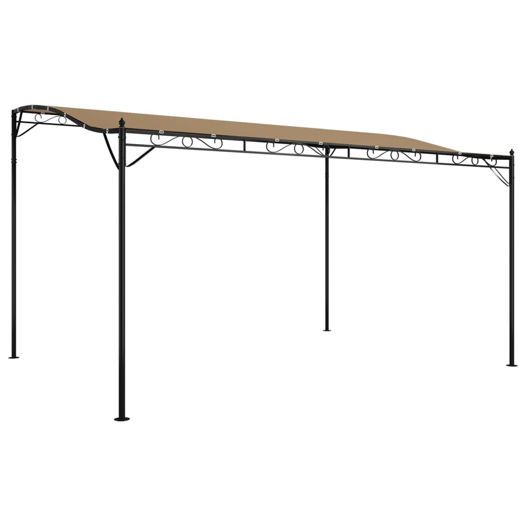 Baldakin gråbrun 4x3 m 180 g/m² stoff og stål