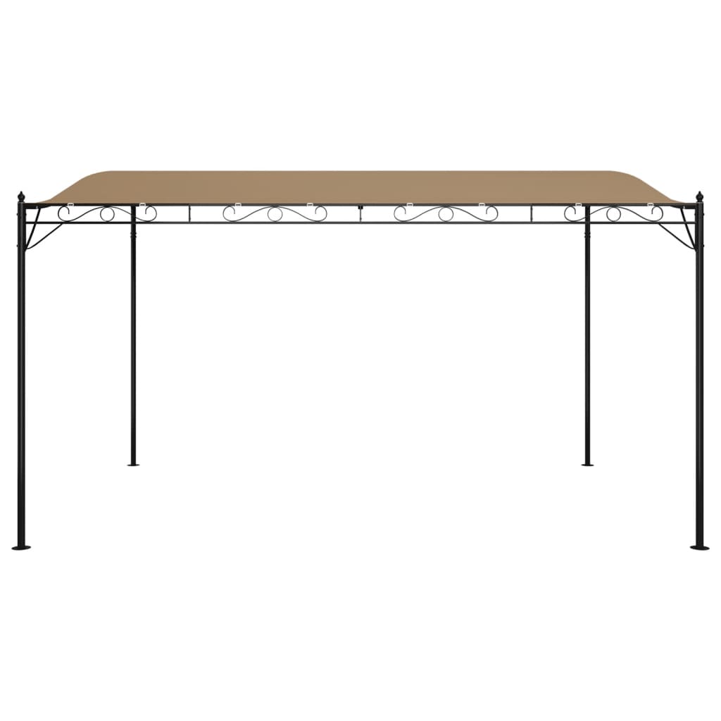 Baldakin gråbrun 4x3 m 180 g/m² stoff og stål