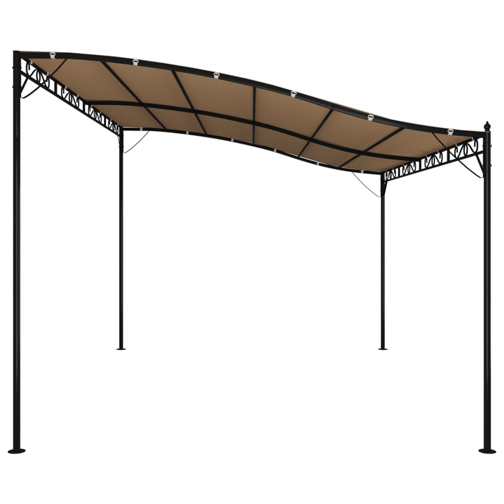 Baldakin gråbrun 4x3 m 180 g/m² stoff og stål