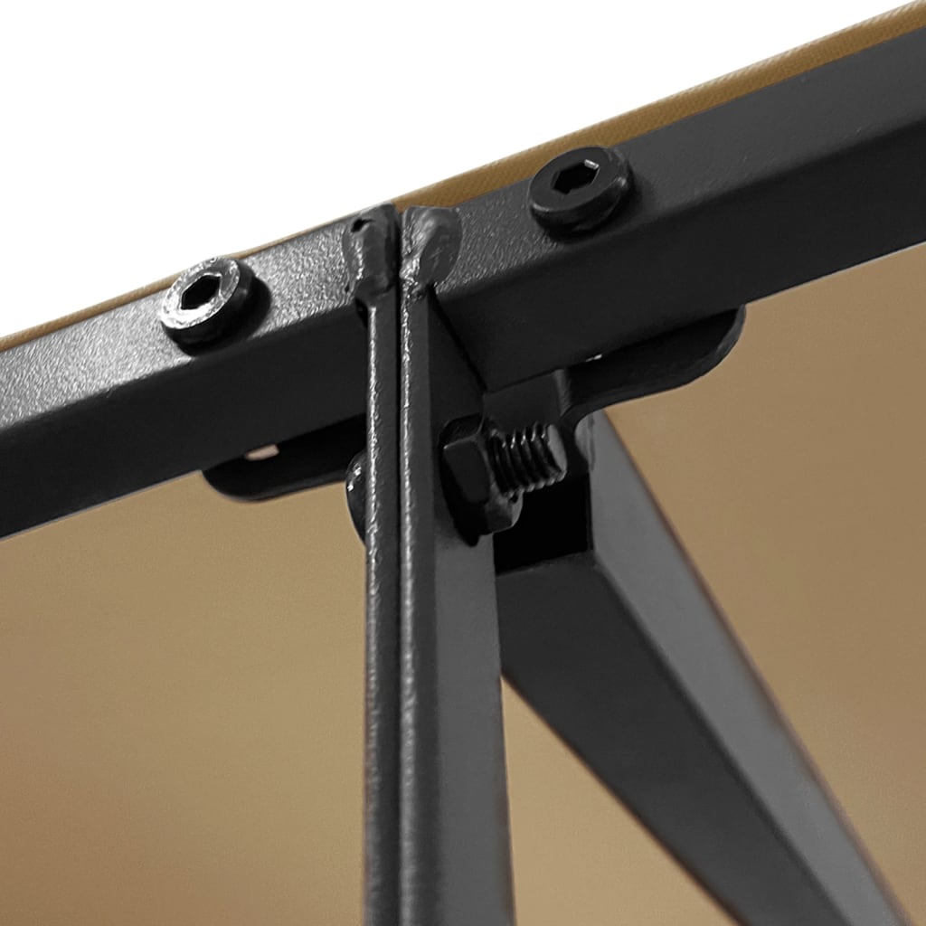 Baldakin gråbrun 4x3 m 180 g/m² stoff og stål