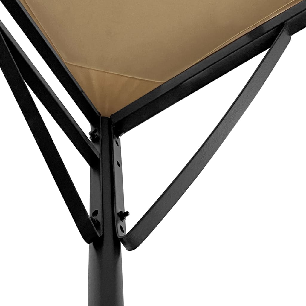 Baldakin gråbrun 4x3 m 180 g/m² stoff og stål