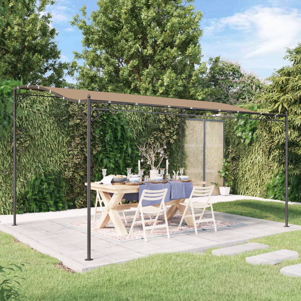 Baldakin gråbrun 4x3 m 180 g/m² stoff og stål