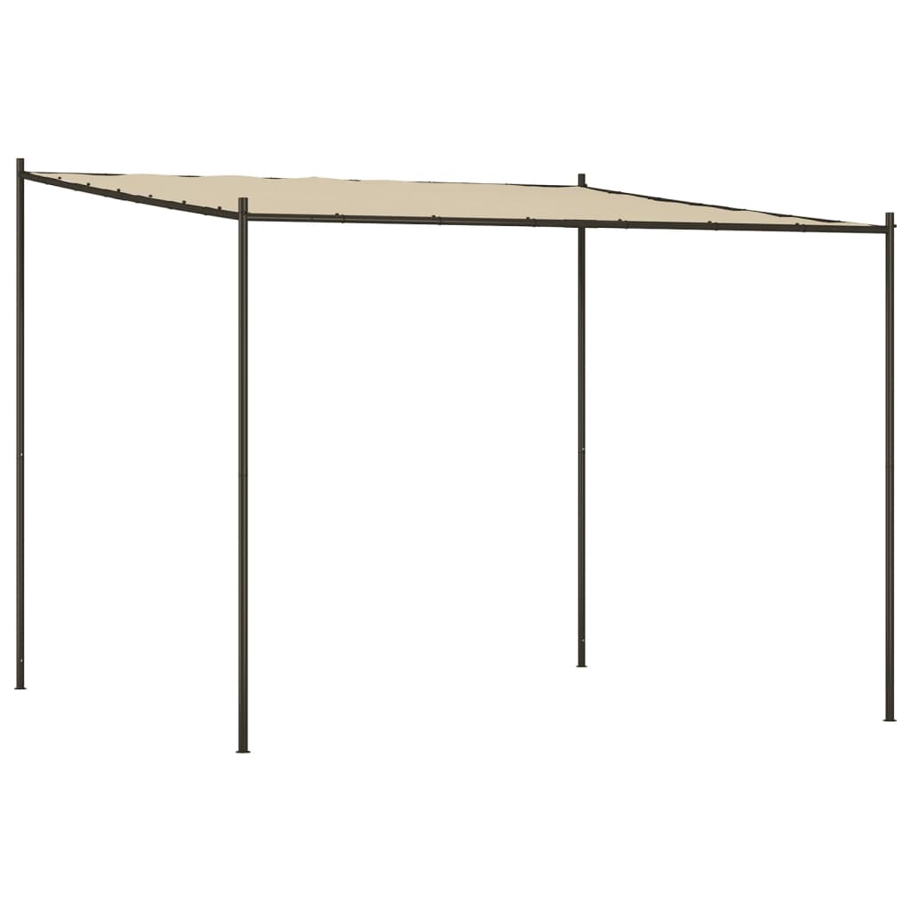 Festtelt beige 3x3 m 180 g/m² stoff og stål