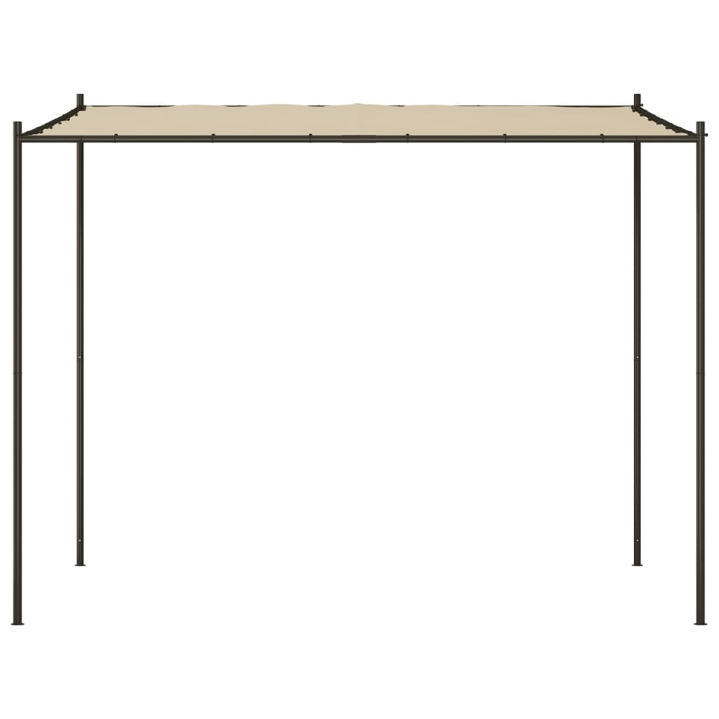 Festtelt beige 3x3 m 180 g/m² stoff og stål