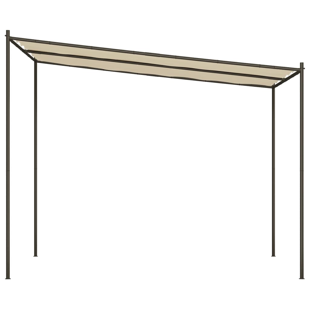 Festtelt beige 3x3 m 180 g/m² stoff og stål