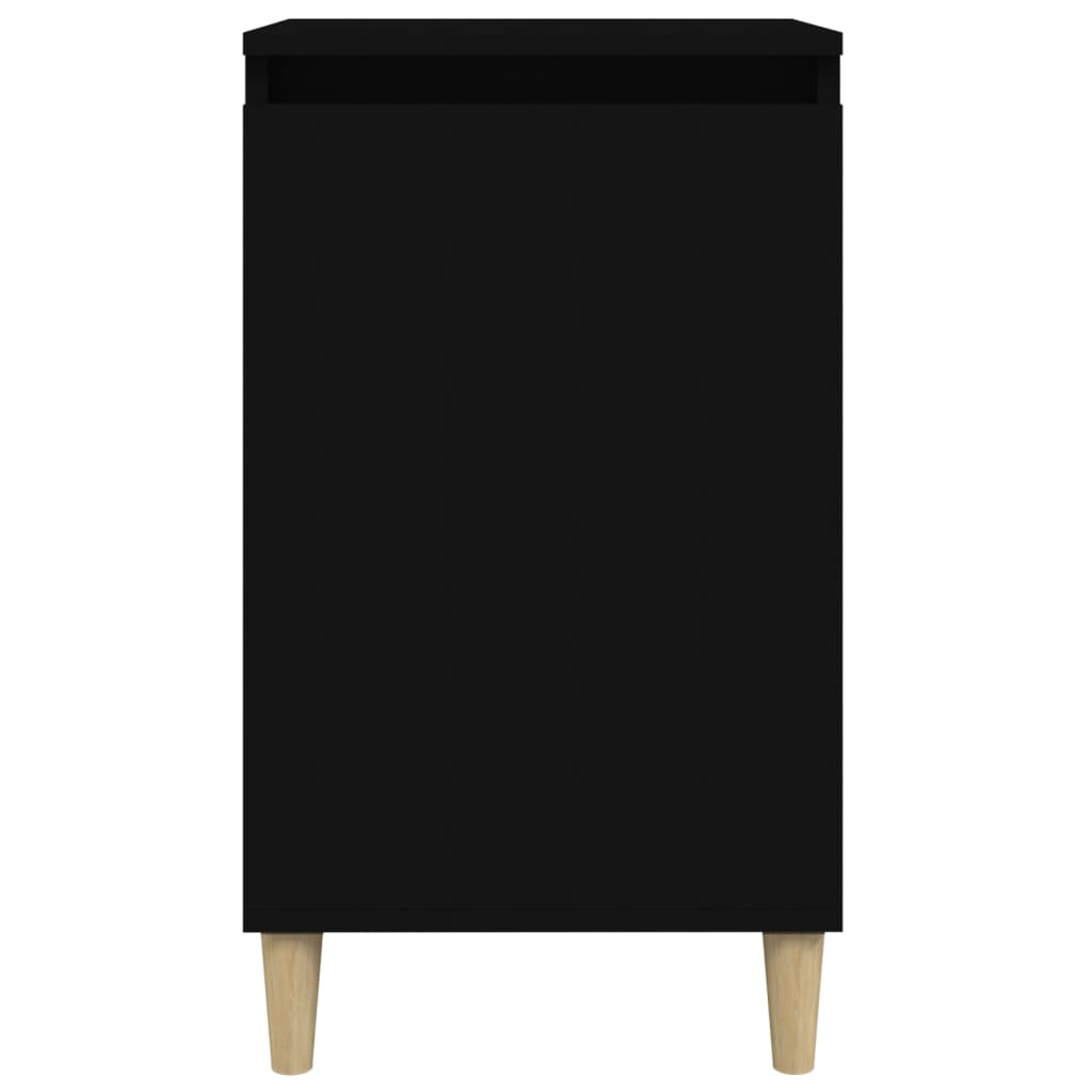 Nattbord svart 40x35x70 cm konstruert tre