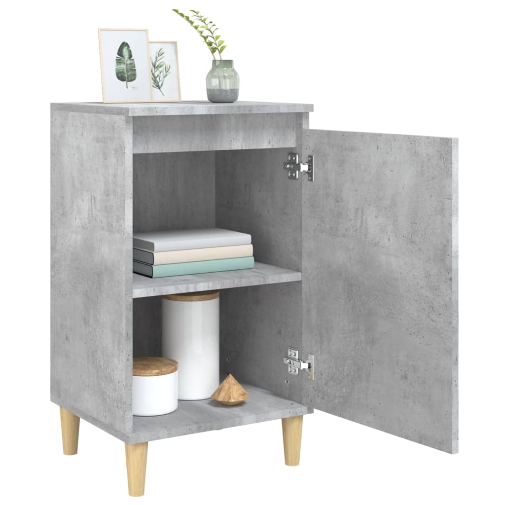 Nattbord betonggrå 40x35x70 cm konstruert tre