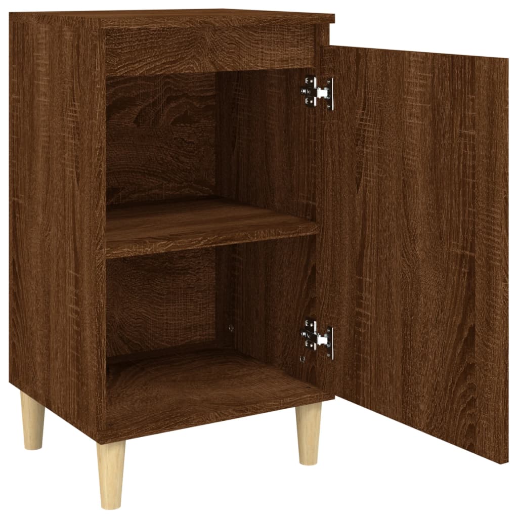 Nattbord brun eik 40x35x70 cm konstruert tre