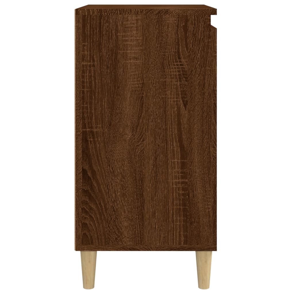 Nattbord 2 stk brun eik 40x35x70 cm konstruert tre