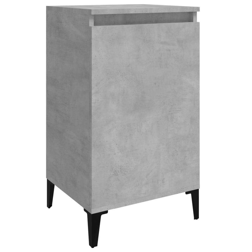 Nattbord 2 stk betonggrå 40x35x70 cm konstruert tre