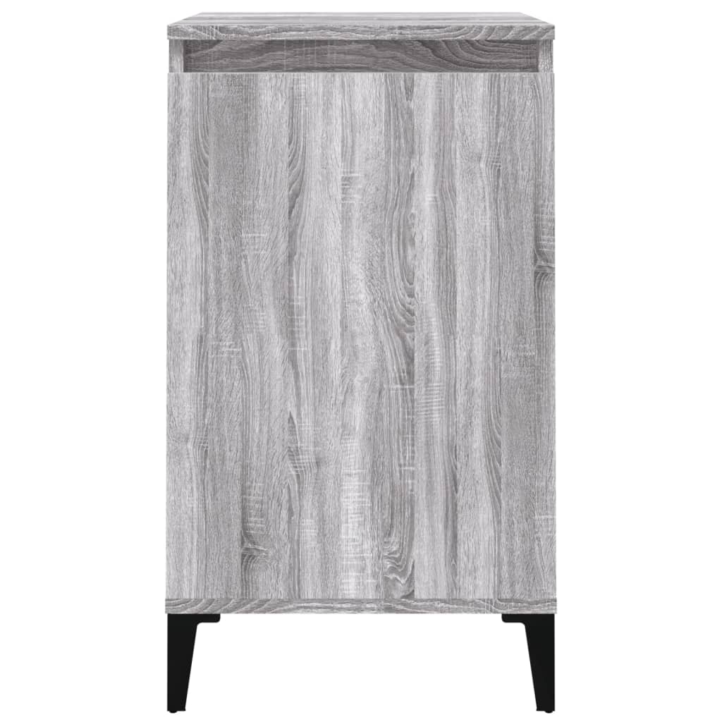 Nattbord 2 stk grå sonoma 40x35x70 cm konstruert tre