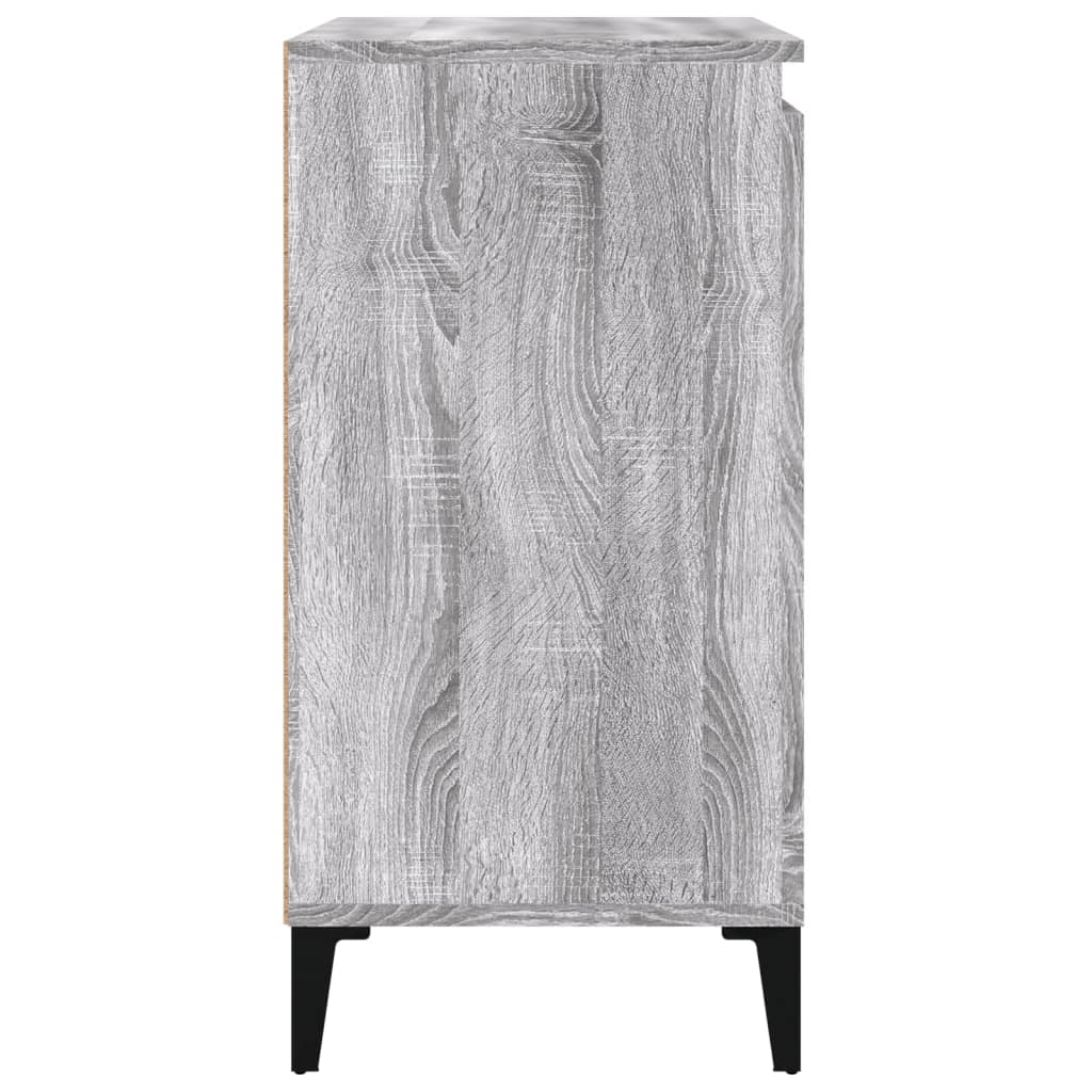 Nattbord 2 stk grå sonoma 40x35x70 cm konstruert tre