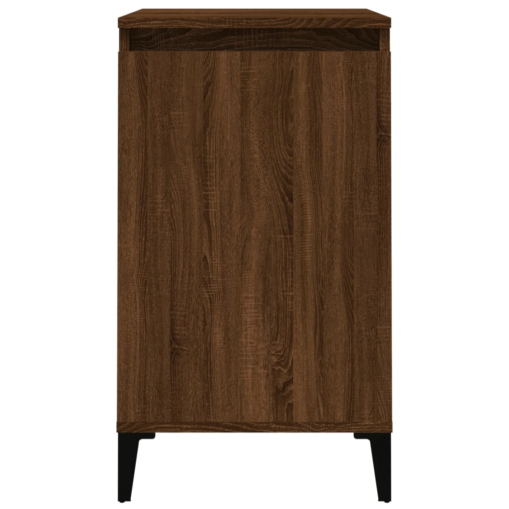 Nattbord 2 stk brun eik 40x35x70 cm konstruert tre