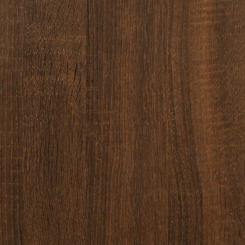 Nattbord 2 stk brun eik 40x35x70 cm konstruert tre