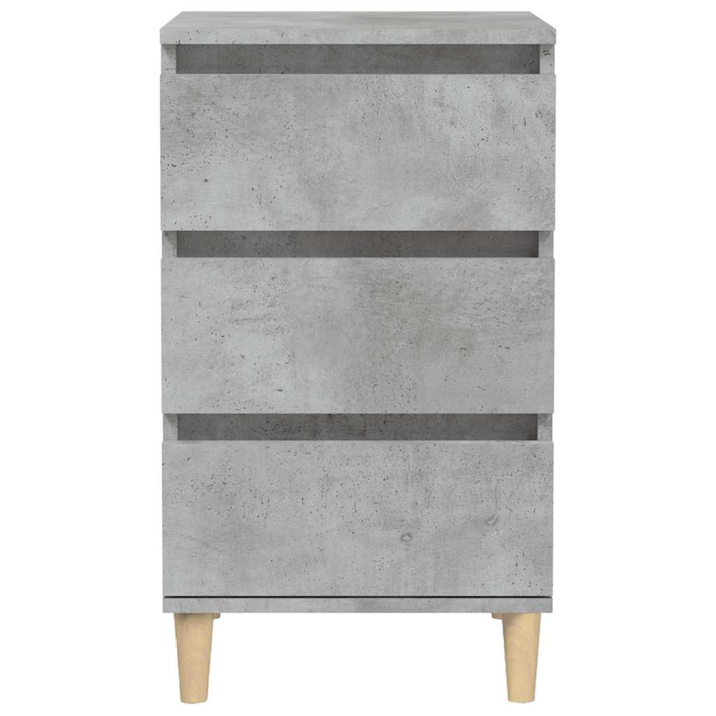 Nattbord betonggrå 40x35x70 cm konstruert tre