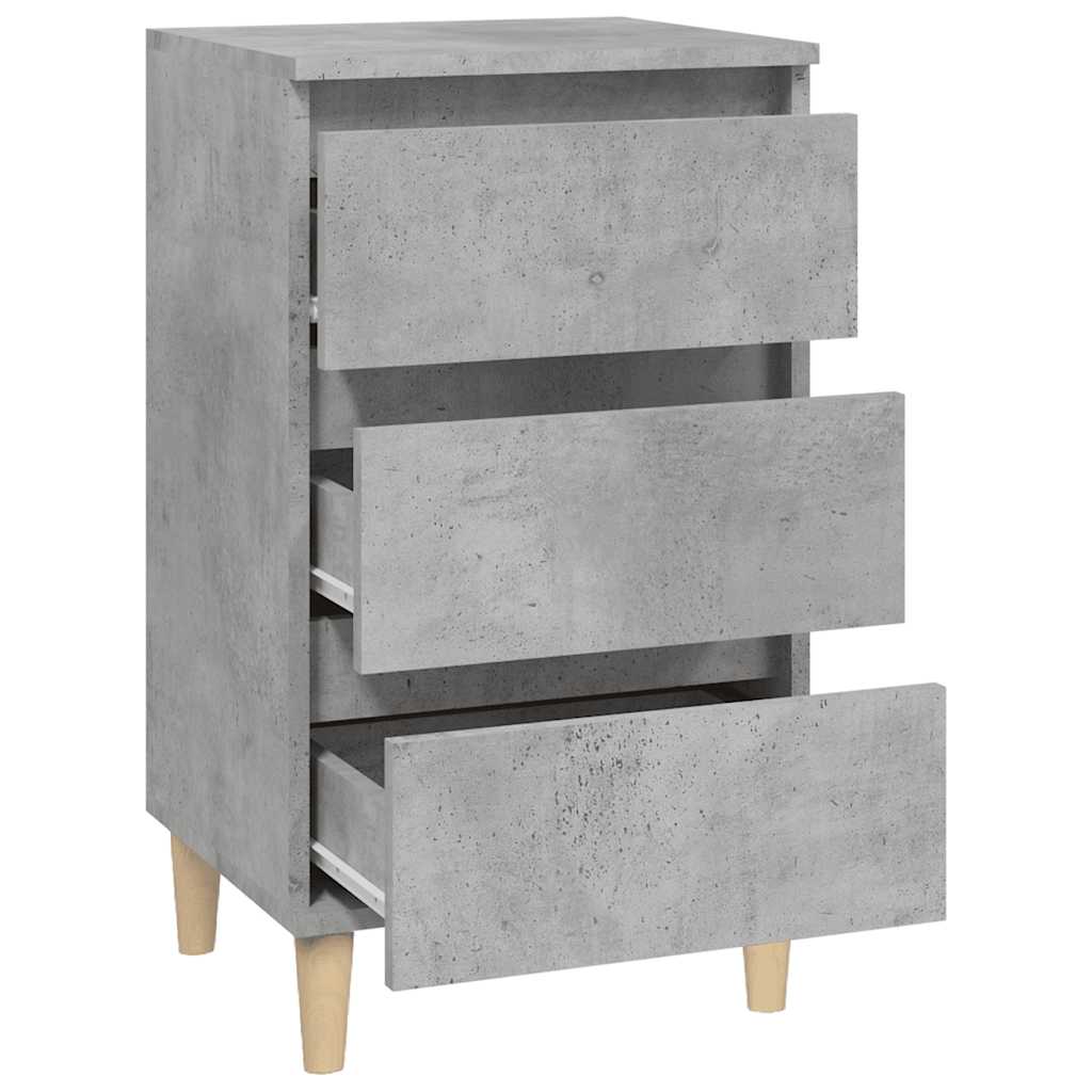 Nattbord betonggrå 40x35x70 cm konstruert tre