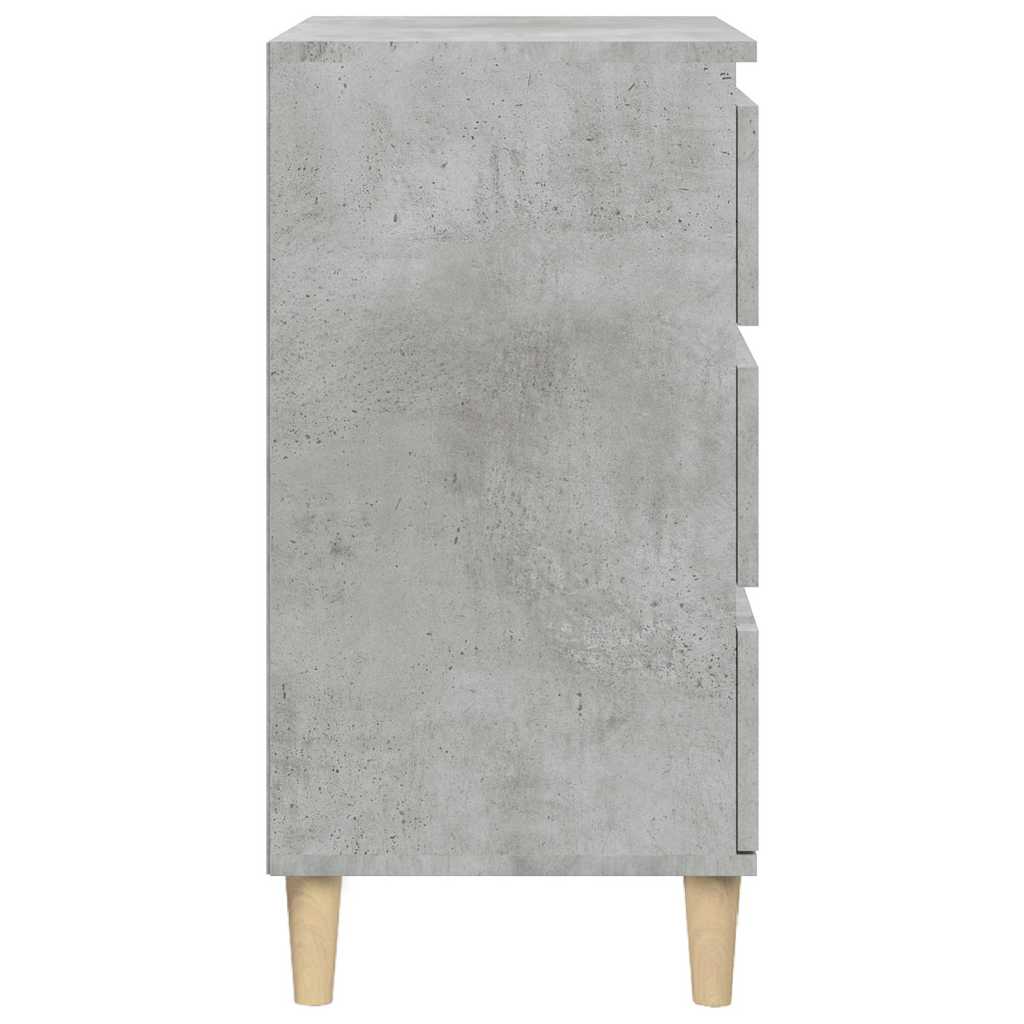 Nattbord betonggrå 40x35x70 cm konstruert tre