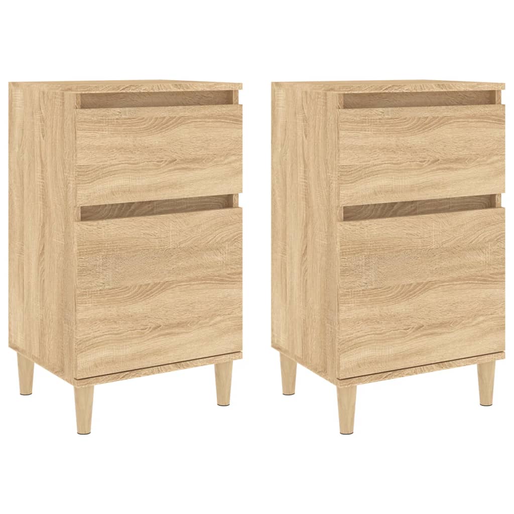 Nattbord 2 stk sonoma eik 40x35x70 cm
