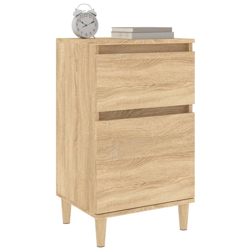 Nattbord 2 stk sonoma eik 40x35x70 cm