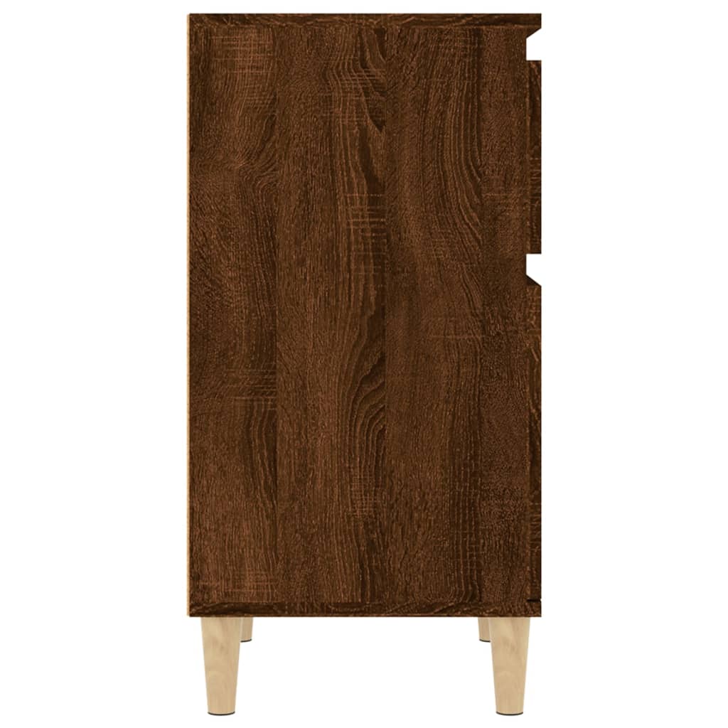 Nattbord 2 stk brun eik 40x35x70 cm